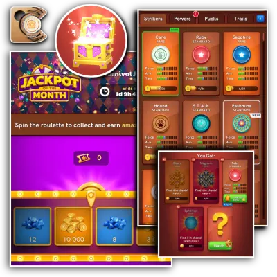 Carrom Pool MOD Apk free Coins and upgrades